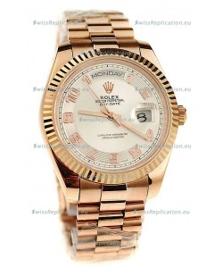 Rolex Day Date Pink Gold Swiss Replica Watch