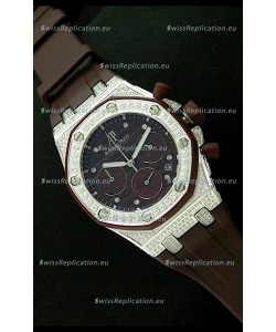 Audemars Piguet Royal Oak Ladies Alinghi Limited Edition Japanese Watch in Maroon