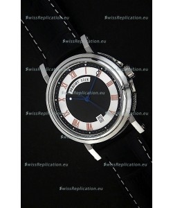 Breguet De La Marine Swiss Replica Steel Watch in Black & White Dial