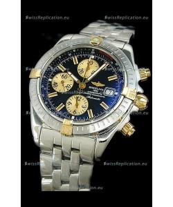 Breitling Windrider Swiss Replica Watch in Black Dial Two Tone Markers