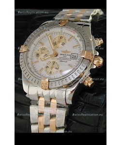 Breitling Windrider Swiss Replica Watch in White Dial Two Tone Case