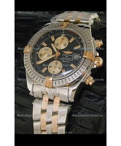 Breitling Windrider Swiss Replica Watch in Black Dial Two tone Casing