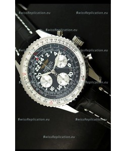 Breitling Navitimer Cosmonaute Swiss Replica Watch in Black Dial - MIRROR Replica