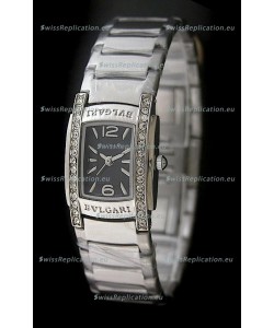Bvlgari Assioma Japanese Replica Quartz Watch in Black Dial