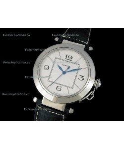 Cartier Pasha de Swiss Replica Automatic Watch in White Dial