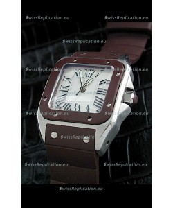 Cartier Santos Swiss Replica Watch in White Dial