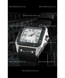 Cartier Santos Swiss Replica Watch in White Dial