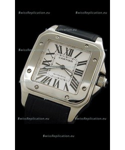 Cartier Santos 100 Swiss Replica Watch in White Dial
