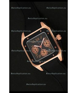 Cartier santos Swiss Replica Watch in Black Dial