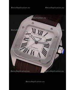 Cartier Santos Swiss Replica Watch in White Dial