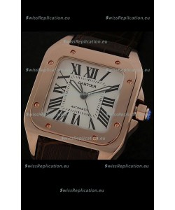 Cartier Santos Swiss Replica Watch in White Dial