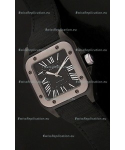 Cartier Santos Swiss Replica Titanium Bezel Watch