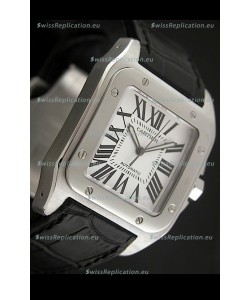 Cartier Santos Swiss Replica Watch in White Dial