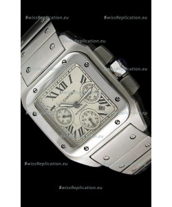Cartier Santos Swiss Replica Watch in Steel Strap