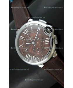 Cartier Ballon de Japanese Replica Watch in Brown Dial