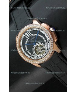 Calibre De Cartier Japanese Watch in Pink Gold Casing