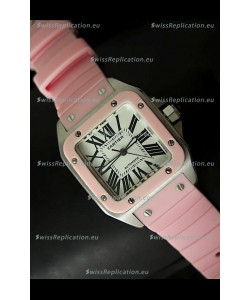 Cartier Santos Swiss Replica Watch in White Dial