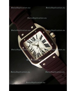 Cartier Santos Swiss Replica Watch in White Dial