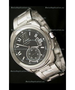 Calibre De Cartier Japanese Automatic Replica Watch in Black Dial