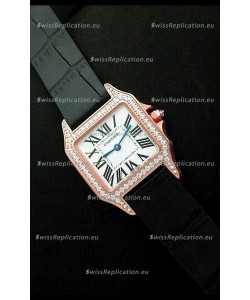 Cartier Santos Dumont Japanese Replica Watch in Pink Gold Casing