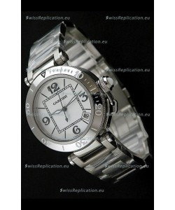Cartier Pasha De Seatimer Japanese Quartz Watch in White Dial