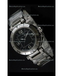 Cartier Pasha De Seatimer Japanese Quartz Watch in Black Dial