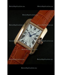 Cartier Louis Japanese Replica Ladies Rose Gold Watch