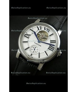 Ballon De Cartier Flying Tourbillon Japanese Replica Watch - Black Strap