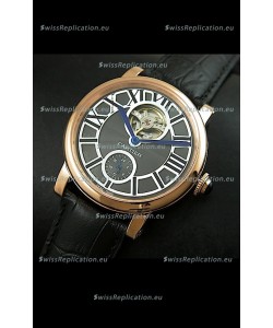 Ballon De Cartier Flying Tourbillon Japanese Replica Watch - Pink Gold Case