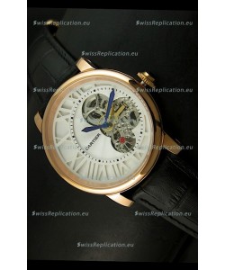Rotonde De Cartier Cadran Love Japanese Replica Watch - Yellow Gold Case