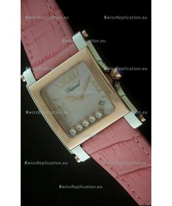 Chopard Happy Sport Swiss Replica Watch in Pink Strap