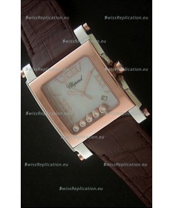 Chopard Happy Sport Swiss Replica Watch in Brown Strap