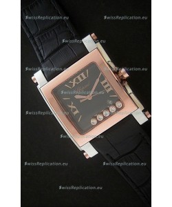 Chopard Happy Sport Swiss Replica Watch in Rose Gold Case