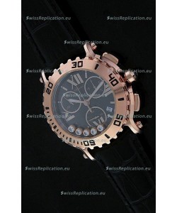 Chopard Happy Sport Swiss Replica Watch in Black Strap
