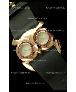 Chopard Animal World Ladies Owl Watch in Black Strap