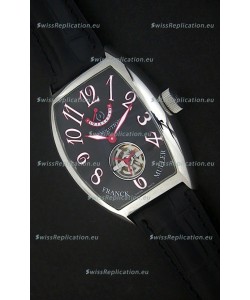 Franck Muller Tourbillon Japanese Replica Watch in Black Dial