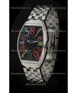 Franck Muller Crazy Color Dreams Japanese Replica Watch in Black Dial
