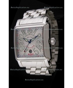 Franck Muller Consquistador Swiss Replica Watch in Silver White Dial