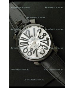 Gaga Milano Italy Japanese Replica PVD Watch in Black Markers
