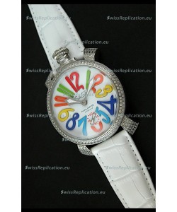 Gaga Milano Italy Manuale Replica Japanese Watch in White Strap