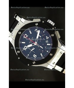 Hublot Big Bang Steel/Rubber Strap in Black Dial Ceramic Bezel
