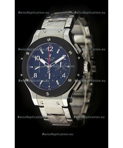 Hublot Big Bang Swiss Replica Watch in Steel Strap Ceramic Bezel