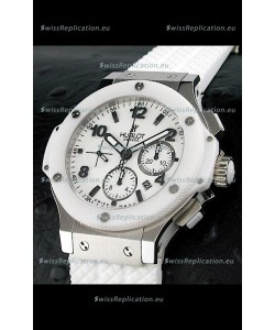 Hublot Big Bang Swiss Replica Watch in White Ceramic Bezel