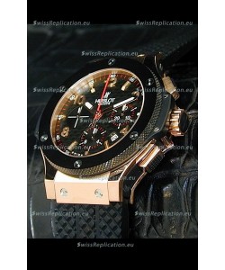 Hublot Big Bang Swiss Replica Watch in Rose Gold Case