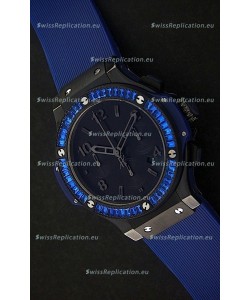 Hublot Big Bang Limited Edition All Black in Blue Dial