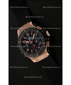 Hublot Big Bang Limited Edition Swiss Red Gold Watch with Ceramic Bezel