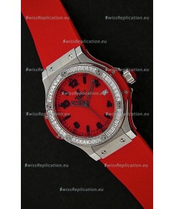 Hublot Big Bang Swiss Replica Watch in Red Dial/Strap