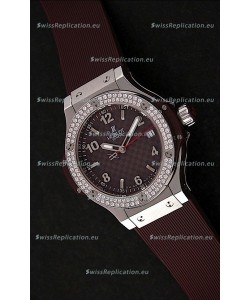 Hublot Big Bang King Swiss Quartz Watch in Checkered Brown Dial