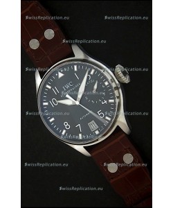 IWC Die Grosse Fliegeruhr Swiss Replica Watch in Black Strap