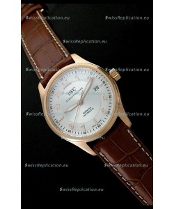 IWC Fliegeruhr International Watch Co. Swiss Automatic Rose Gold Watch in White Dial